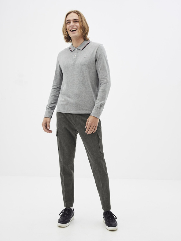 Celio Šedé pánské polo tričko Celio Necetwoml