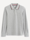 Celio Šedé pánské polo tričko Celio Necetwoml