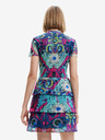 Desigual Modré dámské vzorované šaty Desigual Exeter-Lacroix
