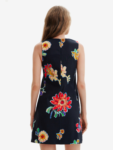 Desigual Černé dámské květované šaty Desigual Sundance
