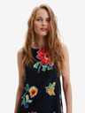 Desigual Černé dámské květované šaty Desigual Sundance