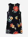 Desigual Černé dámské květované šaty Desigual Sundance