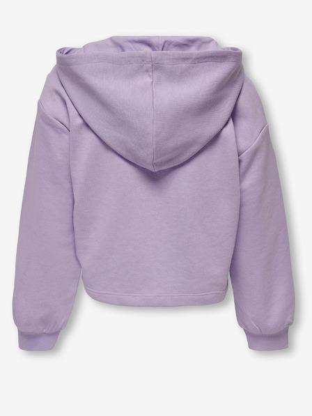 ONLY Světle fialová holčičí mikina se zipem a kapucí ONLY Feel