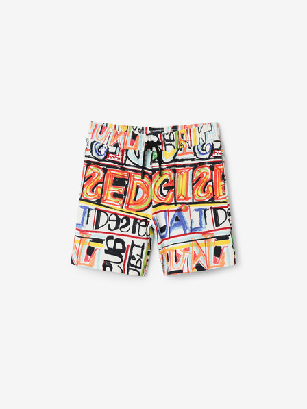 Desigual Bílé klučičí vzorované kraťasy Desigual Aloha
