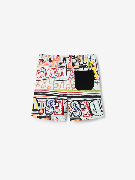 Desigual Bílé klučičí vzorované kraťasy Desigual Aloha