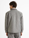 Celio Šedá pánská zimní bunda Celio Dustripes