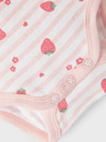 name it Sada tří holčičích body v bílé a růžové barvě name it Body