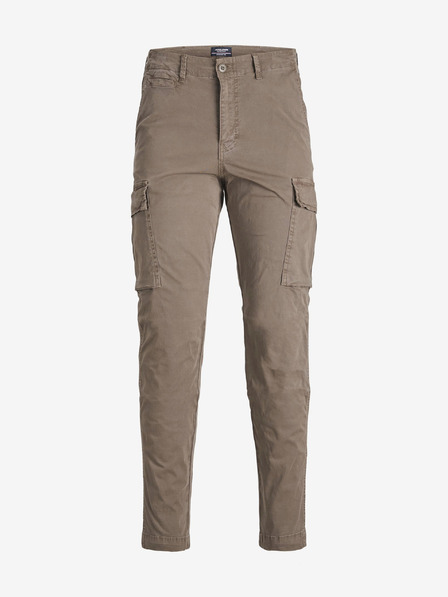 Jack & Jones Hnědé klučičí kalhoty s kapsami Jack & Jones Stace Tucker