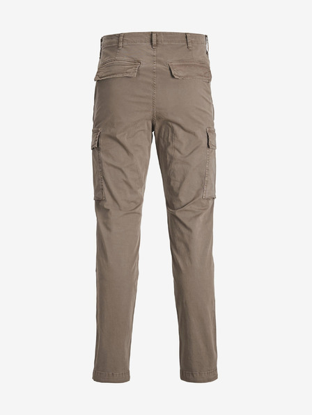 Jack & Jones Hnědé klučičí kalhoty s kapsami Jack & Jones Stace Tucker