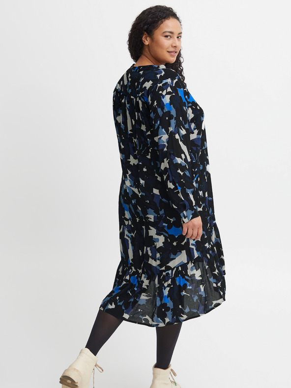 Fransa Černo-modré dámské vzorované šaty Fransa