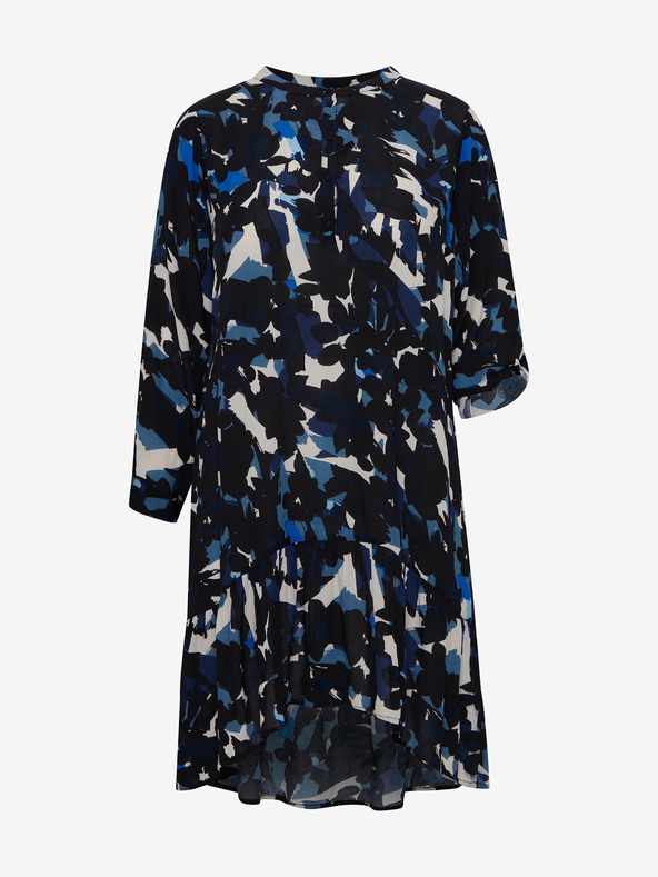 Fransa Černo-modré dámské vzorované šaty Fransa