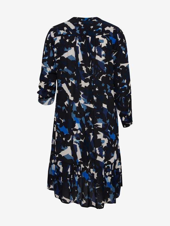 Fransa Černo-modré dámské vzorované šaty Fransa