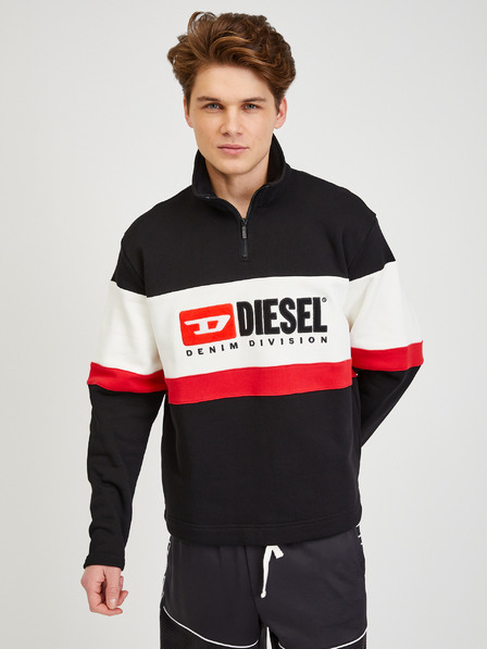 Diesel Krémovo-černá pánská mikina Diesel