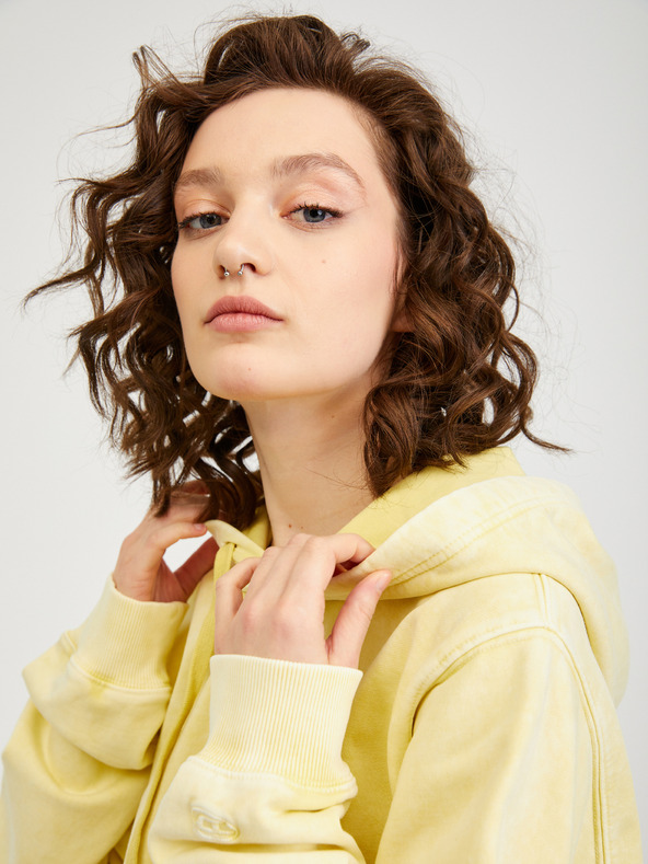 Diesel Žlutá dámská mikina s kapucí Diesel