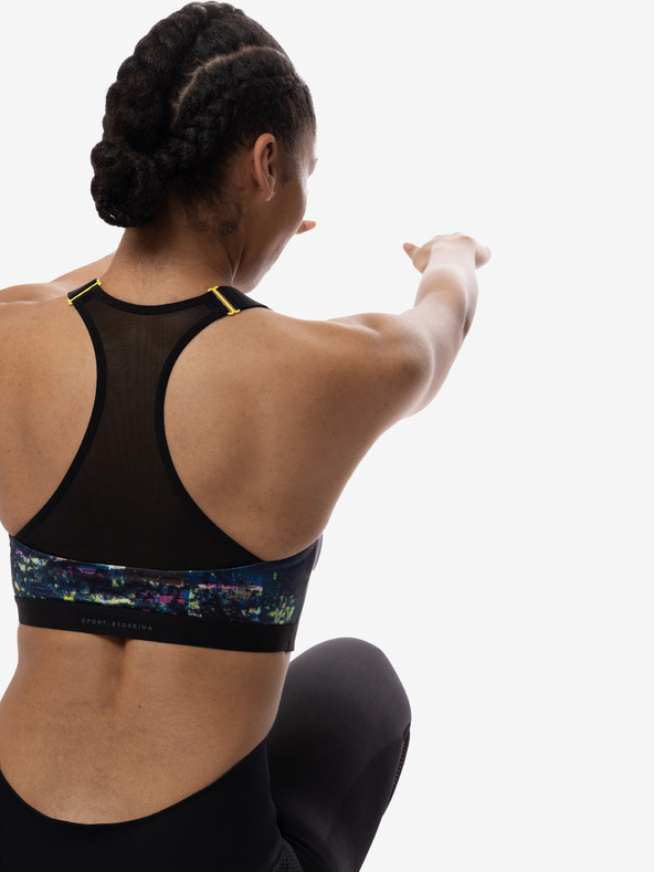 DORINA Černá dámská vzorovaná sportovní podprsenka DORINA Sully