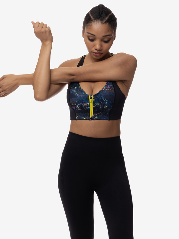 DORINA Černá dámská vzorovaná sportovní podprsenka DORINA Sully