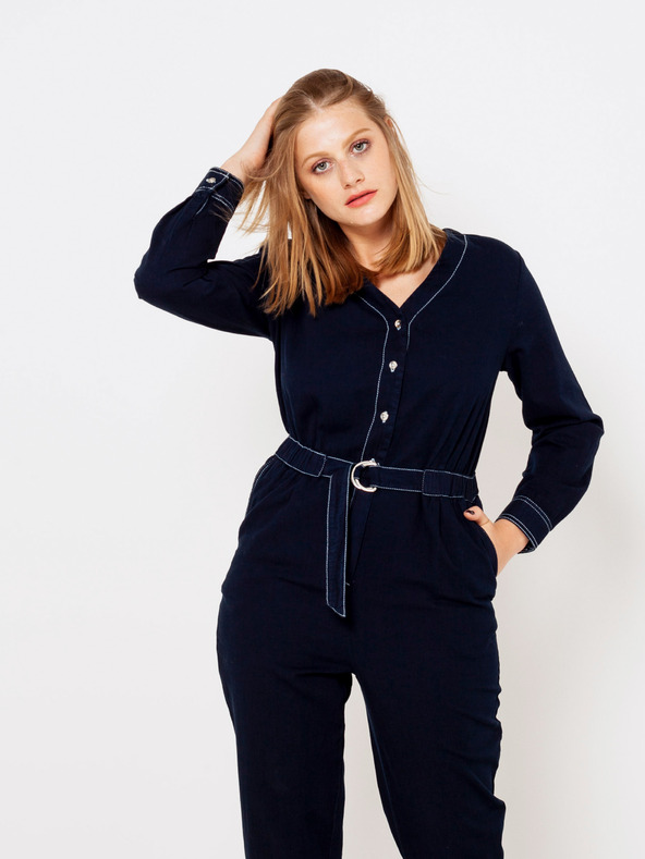 CAMAIEU Tmavě modrý dámský overal CAMAIEU