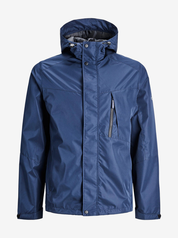 Jack & Jones Tmavě modrá pánská lehká bunda s kapucí Jack & Jones Logan