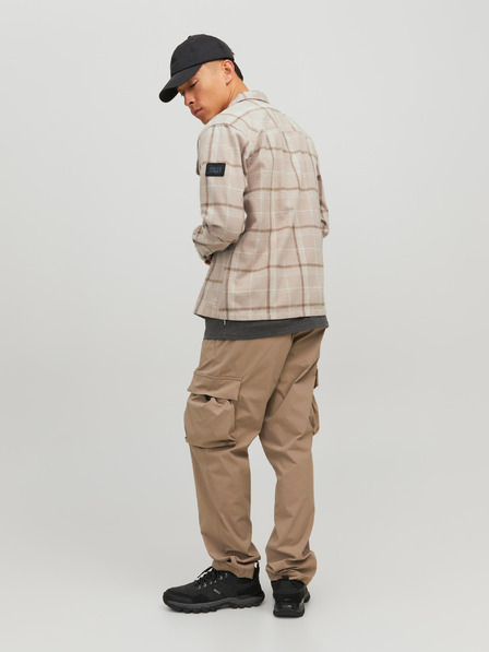 Jack & Jones Krémová kostkovaná košile Jack & Jones Ben