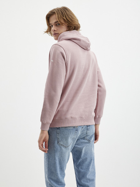 Pepe Jeans Růžová pánská mikina s kapucí Pepe Jeans Ryan