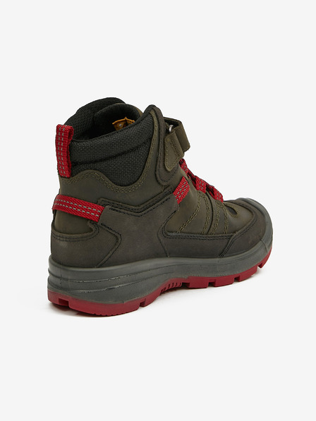 Keen Khaki holčičí outdoorové kožené kotníkové boty Keen Redwood Mid