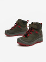 Keen Khaki holčičí outdoorové kožené kotníkové boty Keen Redwood Mid