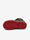 Keen Khaki holčičí outdoorové kožené kotníkové boty Keen Redwood Mid