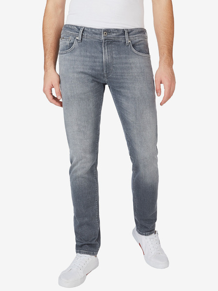 Pepe Jeans Šedé pánské slim fit džíny Pepe Jeans Stanley