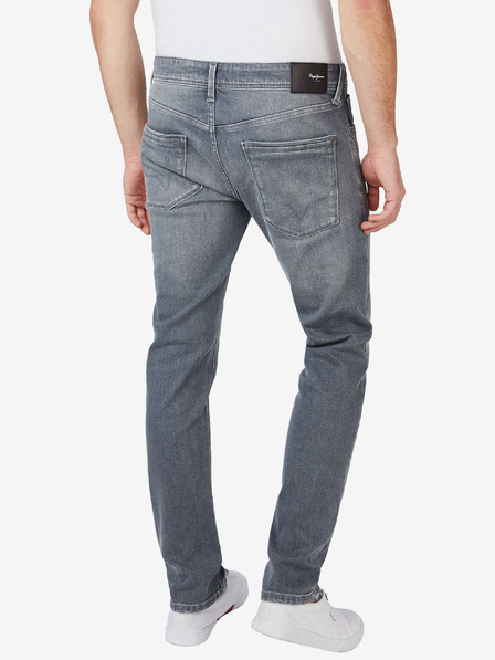 Pepe Jeans Šedé pánské slim fit džíny Pepe Jeans Stanley