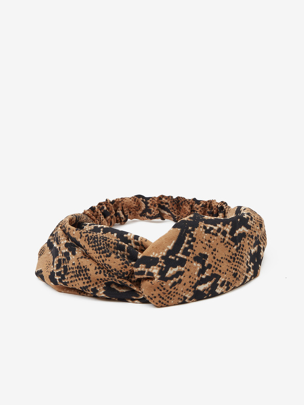 CAMAIEU Černo-hnědá vzorovaná čelenka CAMAIEU