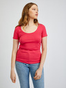 Orsay Tmavě růžové dámské basic tričko ORSAY