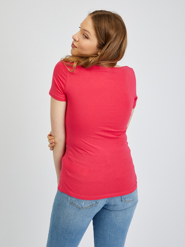 Orsay Tmavě růžové dámské basic tričko ORSAY