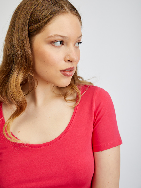 Orsay Tmavě růžové dámské basic tričko ORSAY