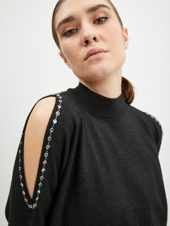 Orsay Černý dámský svetr s průstřihy ORSAY