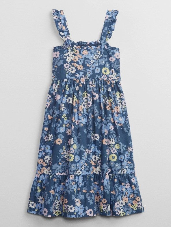 GAP Dětské květované midi šaty GAP