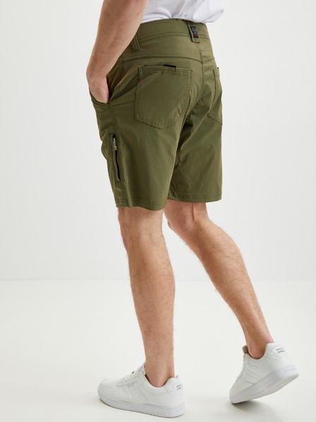 Wrangler Khaki pánské kraťasy s páskem Wrangler