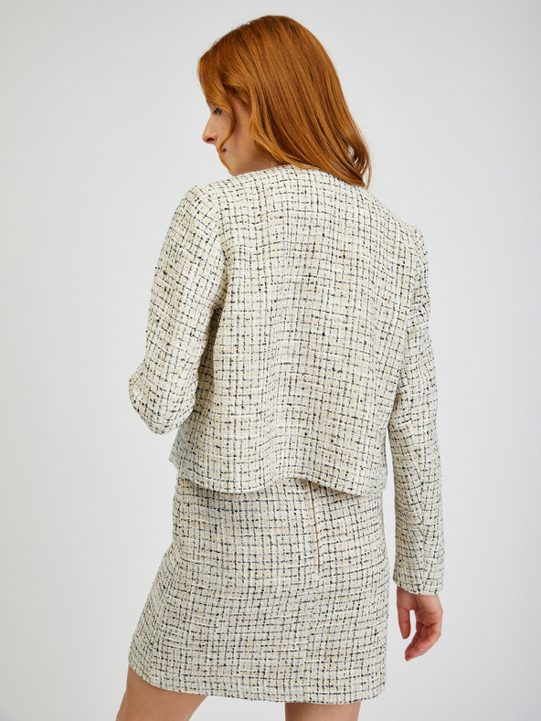 Orsay Krémové dámské vzorované sako ORSAY