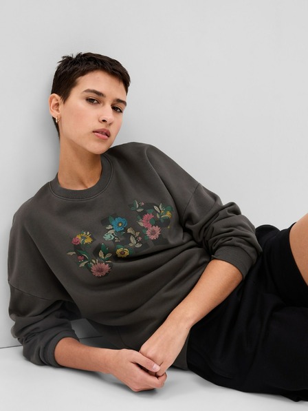 GAP Mikina vintage soft floral logo GAP