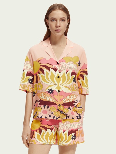 Scotch & Soda Meruňková dámská vzorovaná košile Scotch & Soda