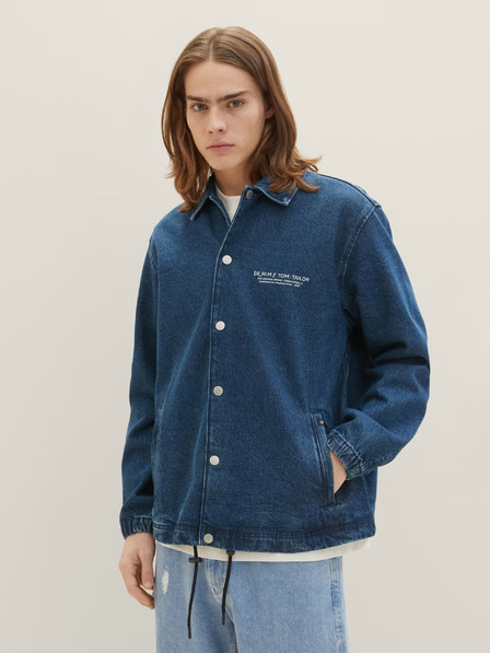 Tom Tailor Denim Tmavě modrá pánská džínová bunda Tom Tailor Denim