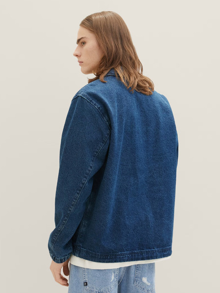 Tom Tailor Denim Tmavě modrá pánská džínová bunda Tom Tailor Denim