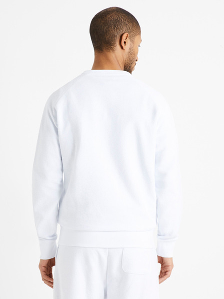 Celio Bílá pánská mikina Celio Dereverse