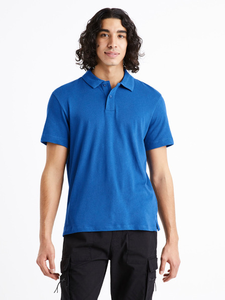 Celio Modré pánské polo tričko Celio Dechris