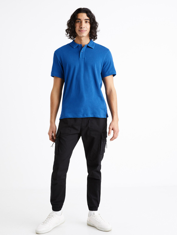 Celio Modré pánské polo tričko Celio Dechris