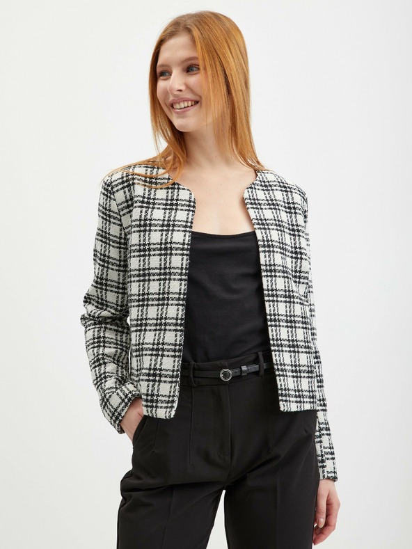 Orsay Černo-bílé dámské kostkované sako ORSAY