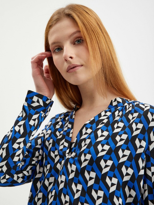 Orsay Modrá dámská vzorovaná halenka ORSAY