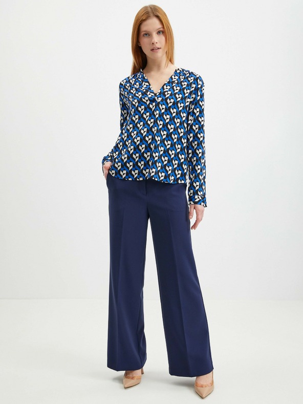 Orsay Modrá dámská vzorovaná halenka ORSAY