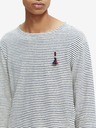 Scotch & Soda Modro-bílý pánský pruhovaný lehký svetr Scotch & Soda