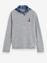 Scotch & Soda Modro-bílý pánský pruhovaný lehký svetr Scotch & Soda