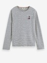 Scotch & Soda Modro-bílý pánský pruhovaný lehký svetr Scotch & Soda